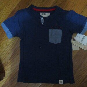 Toddler Boys Free Planet Short Sleeve Tee with pocket NWT Size 5 Medium